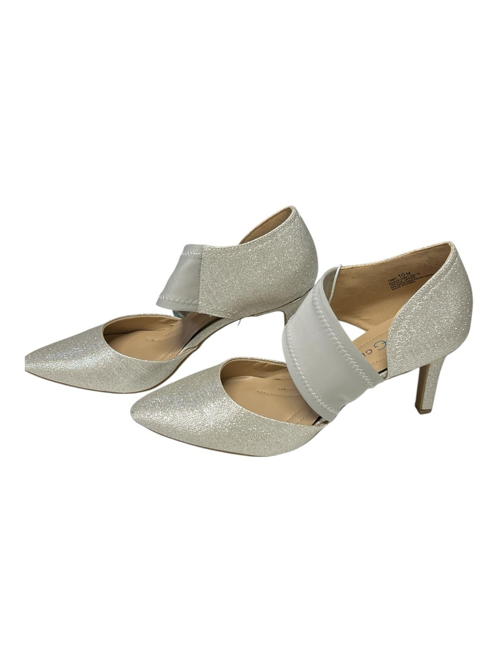 🆕 NWT Andrew Geller Tibby Champagne Metallic Pointed Toe Heels Size 10M